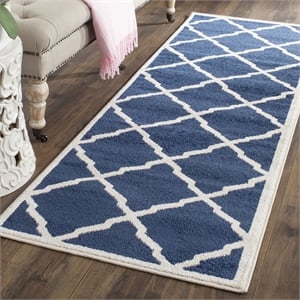 Safavieh Amherst Navy Indoor Outdoor Rug - 2'3&quot x 11'