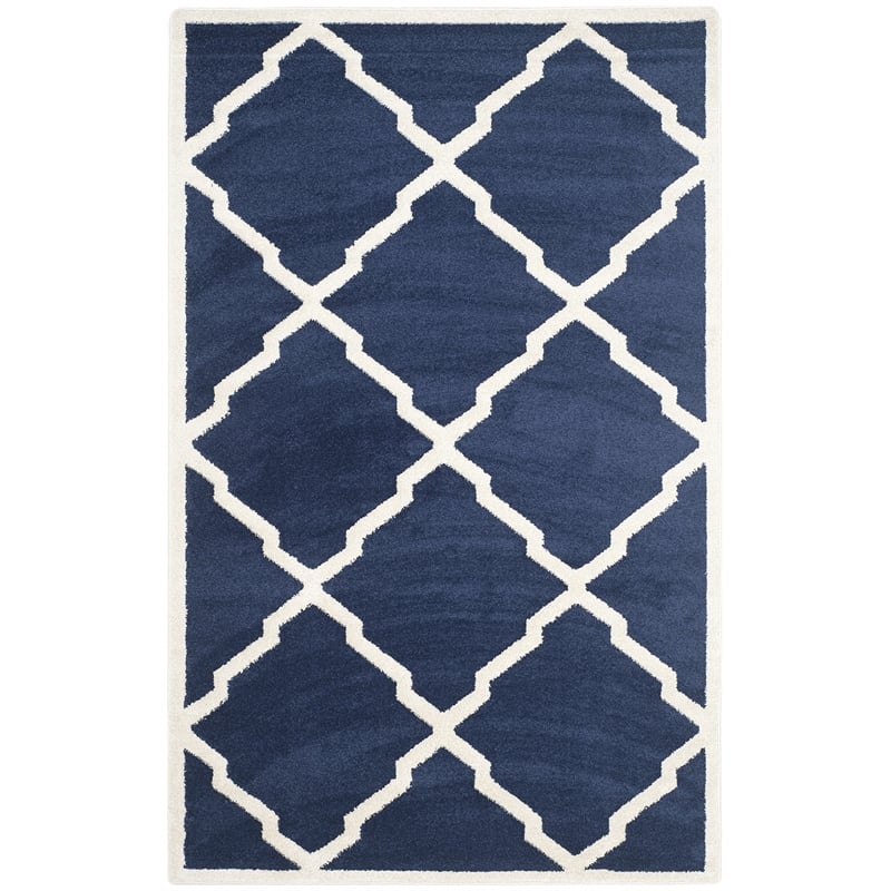 Safavieh Amherst Navy Indoor Outdoor Rug - 6' x 9'