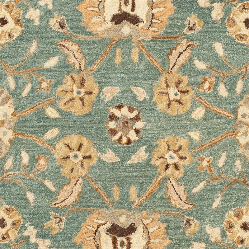 Safavieh Anatolia Teal Traditional Rug - Round 6'