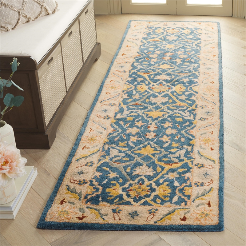 Safavieh Antiquity Blue Traditional Rug - Runner 2'3
