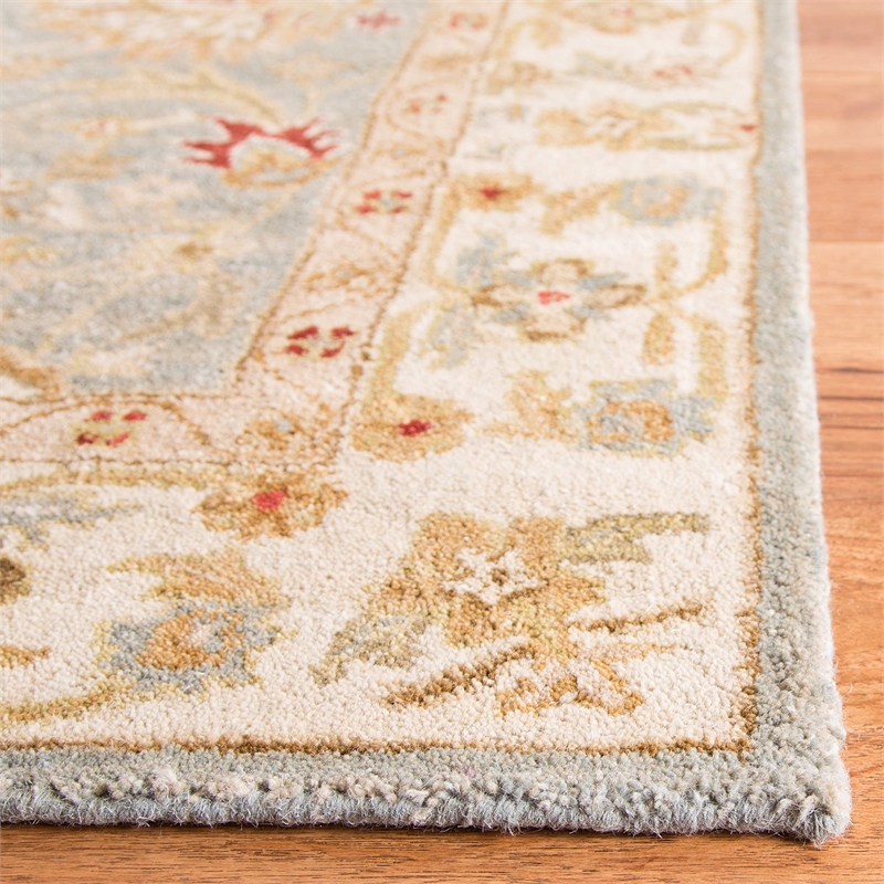 Safavieh Antiquity Grey Blue Traditional Rug - 12' x 15'