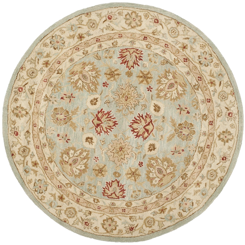 Safavieh Antiquity Grey Blue Traditional Rug - Round 3'6