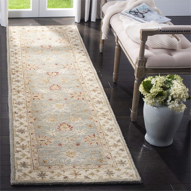 Safavieh Antiquity Grey Blue Traditional Rug - Runner 2'3