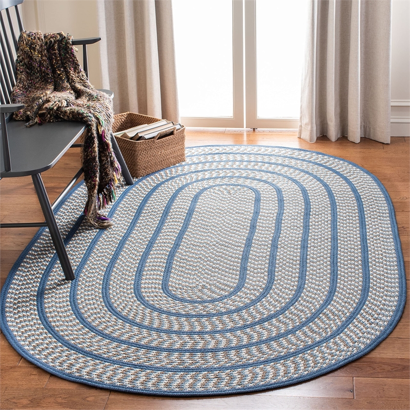Safavieh Braided IVORY Braided Rug - Oval 5' x 8'