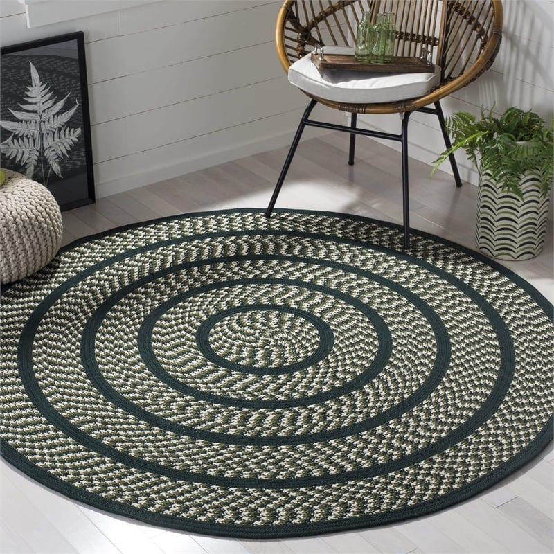 Safavieh Braided Ivory Braided Rug - Round 6'