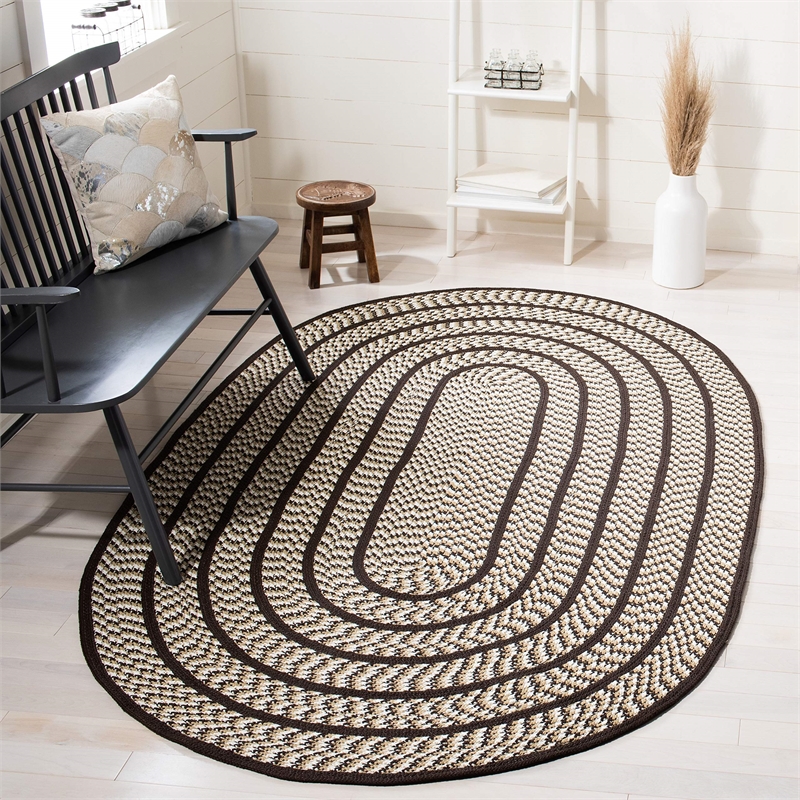 Safavieh Braided IVORY Braided Rug - Oval 3' x 5'