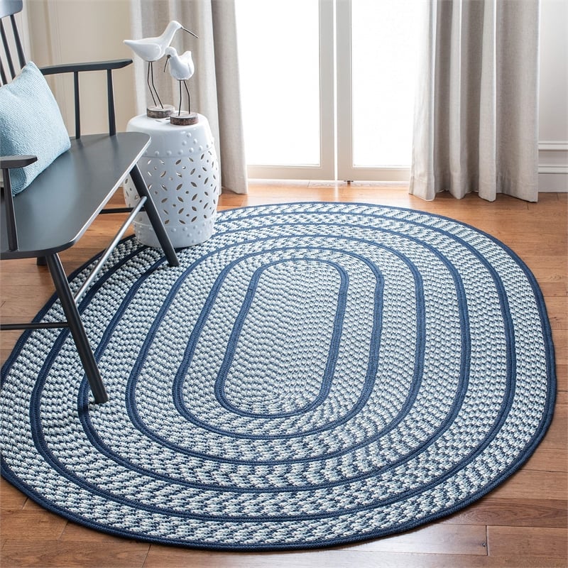 Safavieh Braided IVORY Braided Rug - Oval 8' x 10'