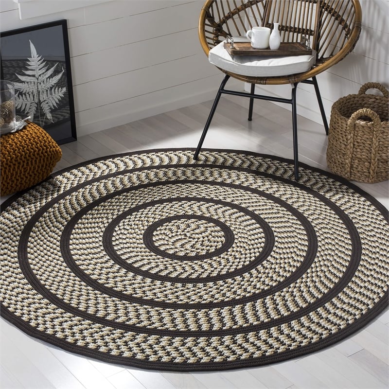 Safavieh Braided Ivory Braided Rug - Round 4'