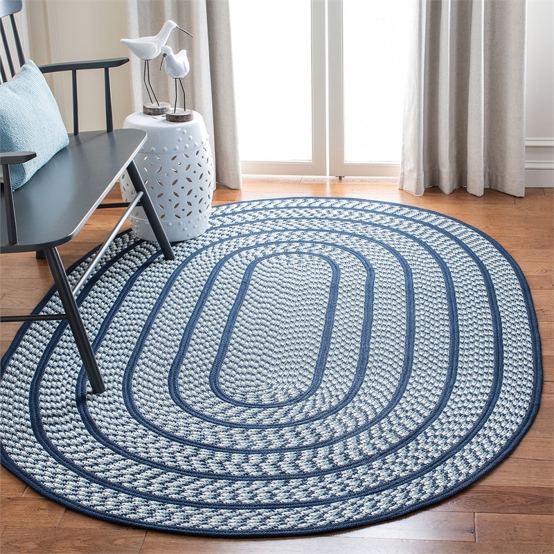 Safavieh Braided BEIGE Braided Rug - Oval 5' x 8'