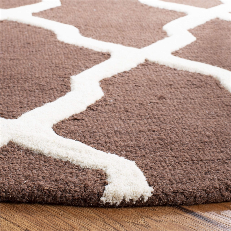 Safavieh Cambridge Dark Brown Transitional Rug - Round 4'