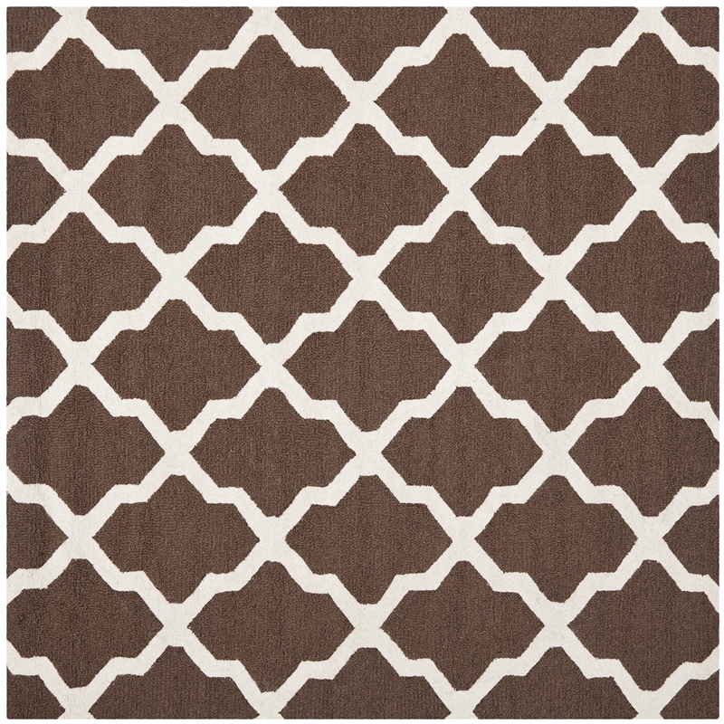 Safavieh Cambridge Dark Brown Transitional Rug - Square 4'