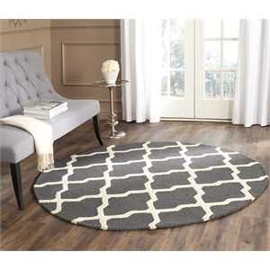 Safavieh Cambridge Dark Grey Transitional Rug - Round 8'