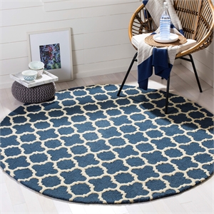 Safavieh Cambridge Navy Transitional Rug - Round 6'