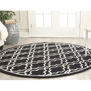 Safavieh Cambridge Black Transitional Rug - Round 6'