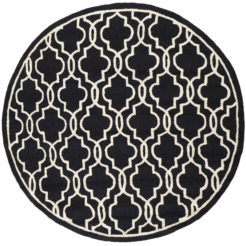 Safavieh Cambridge Black Transitional Rug - Round 6'