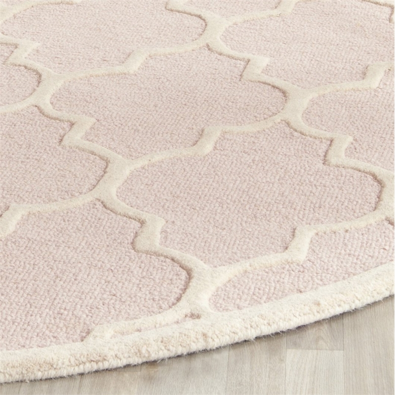 Safavieh Cambridge Light Pink Transitional Rug - Round 6'