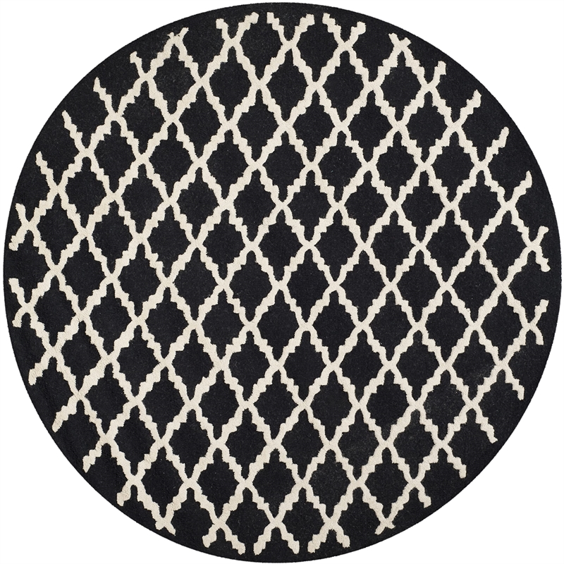 Safavieh Cambridge Black Transitional Rug - Round 6'