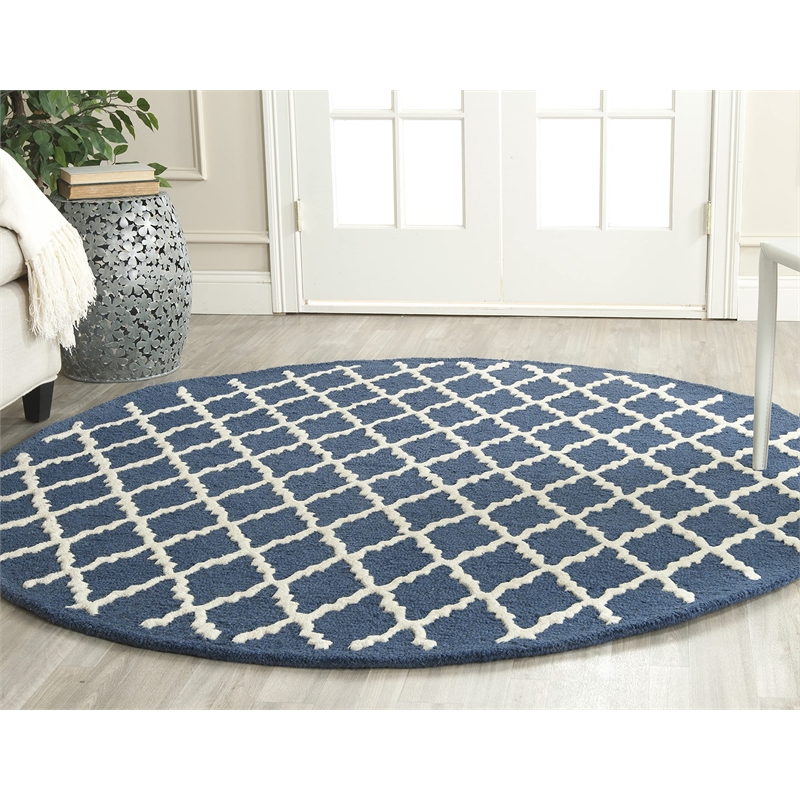 Safavieh Cambridge Navy Transitional Rug - Round 4'