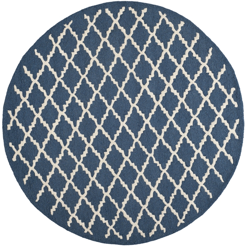 Safavieh Cambridge Navy Transitional Rug - Round 6'