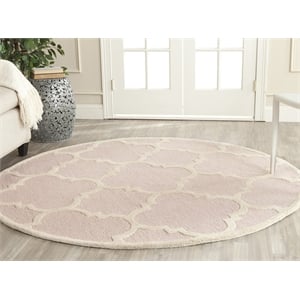 Safavieh Cambridge Light Pink Transitional Rug - Round 6'
