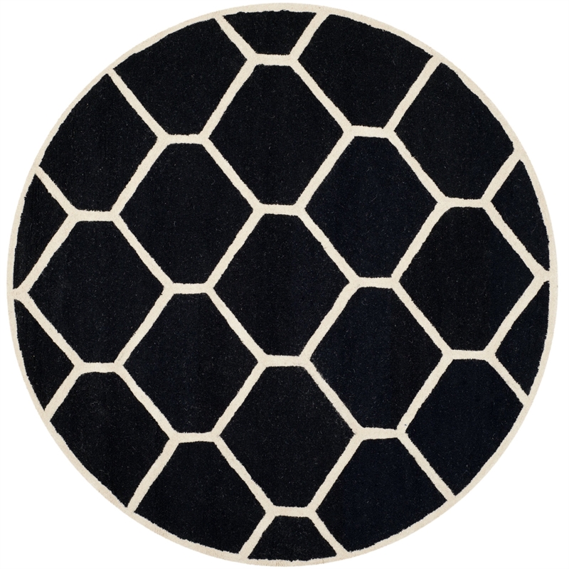 Safavieh Cambridge Black Transitional Rug - Round 6'