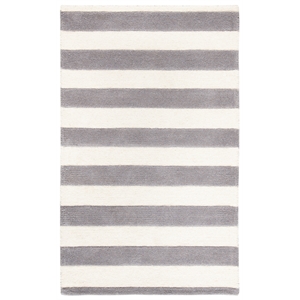 Safavieh Cambridge 4'-0&quot x 6'-0&quot Wool Hand Tufted Rug in Gray / Ivory