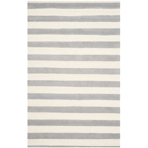 Safavieh Cambridge 8'-0&quot x 10'-0&quot Wool Hand Tufted Rug in Gray / Ivory