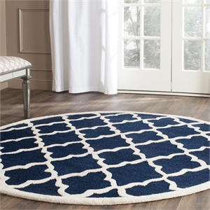 Safavieh Cambridge Navy Transitional Rug - Round 6'