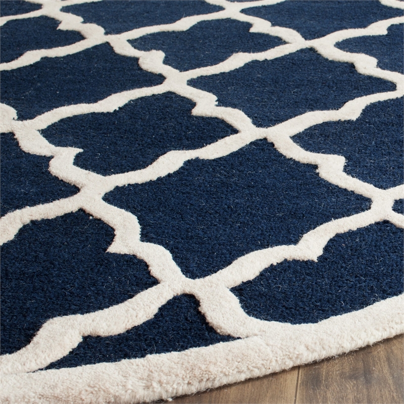 Safavieh Cambridge Navy Transitional Rug - Round 6'