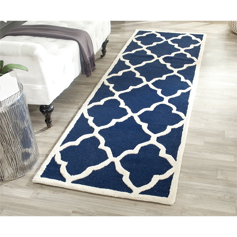 Safavieh Cambridge Navy Transitional Rug - Runner 2'6