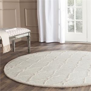 Safavieh Cambridge Light Grey Transitional Rug - Round 6'