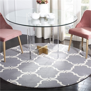 Safavieh Cambridge Dark Grey Transitional Rug - Round 8'
