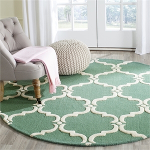 Safavieh Cambridge Teal Transitional Rug - Round 6'