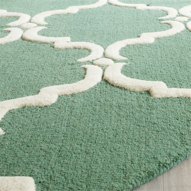 Safavieh Cambridge Teal Transitional Rug - Round 6'
