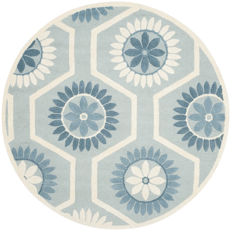 Safavieh Cambridge Blue Transitional Rug - Round 6'
