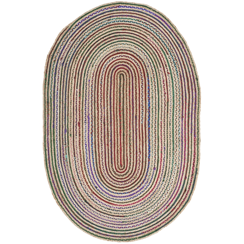 Safavieh Cape Cod Natural Contemporary Rug - Oval 5' x 8'