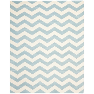 Safavieh Chatham 8'-9&quot X 12' Wool Hand Tufted Rug in Blue / Ivory