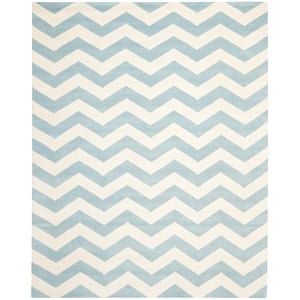Safavieh Chatham 10' X 14' Wool Hand Tufted Rug in Blue / Ivory