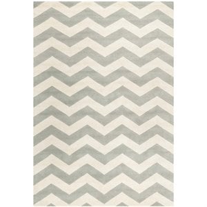 Safavieh Chatham 5' X 8' Wool Hand Tufted Rug in Gray / Ivory