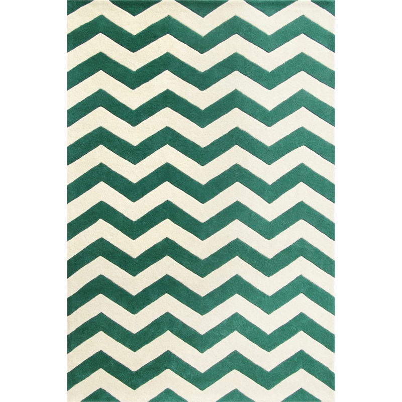 Safavieh Chatham 5' X 8' Wool Hand Tufted Rug in Teal / Ivory