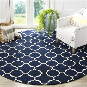 Safavieh Chatham Dark Blue Contemporary Rug - Round 7'