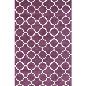 Safavieh Chatham 4' X 6' Wool Hand Tufted Rug in Purple / Ivory