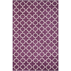Safavieh Chatham 6' X 9' Wool Hand Tufted Rug in Purple / Ivory