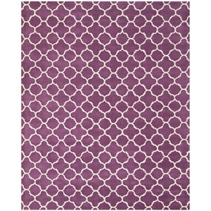 Safavieh Chatham 8' X 10' Wool Hand Tufted Rug in Purple / Ivory