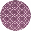 Safavieh Chatham 7' X 7' Round Wool Hand Tufted Rug in Purple / Ivory
