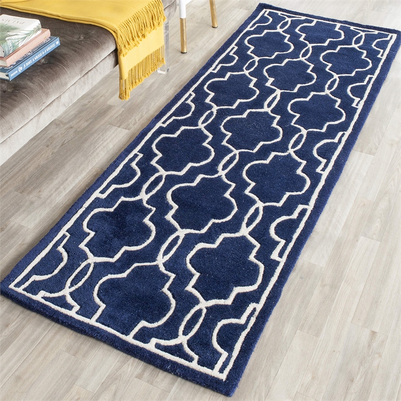 Safavieh Chatham Dark Blue Contemporary Rug - Runner 2'3