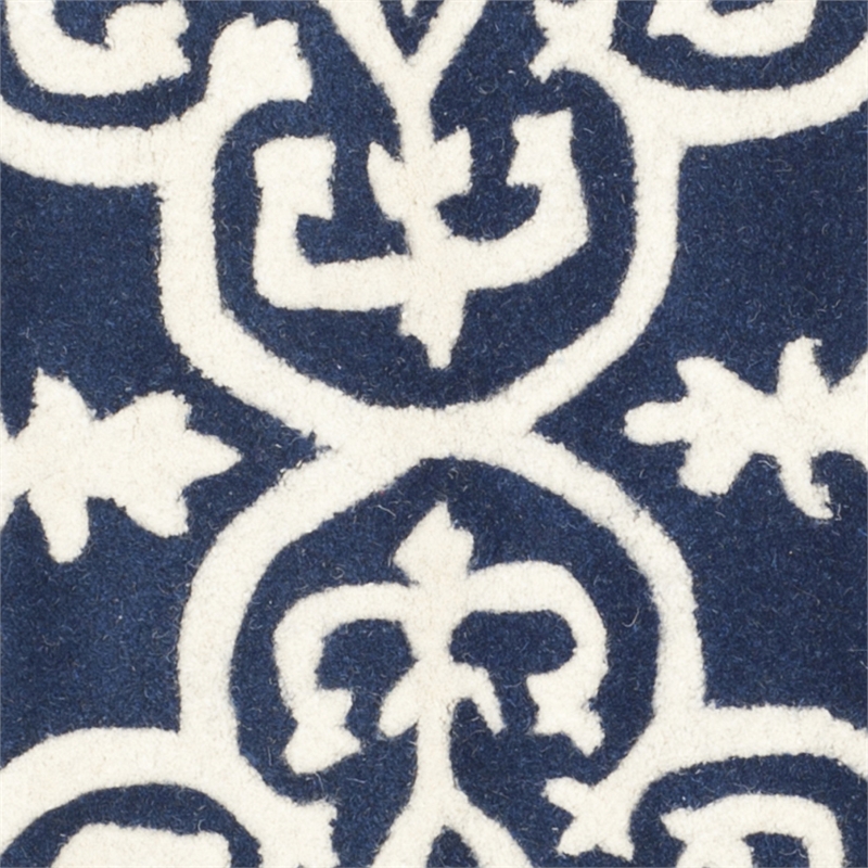 Safavieh Chatham Dark Blue Contemporary Rug - Round 5'