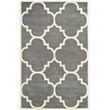 Safavieh Chatham 5' X 8' Wool Hand Tufted Rug In Dark Gray And Ivory