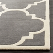 Safavieh Chatham 5' X 8' Wool Hand Tufted Rug In Dark Gray And Ivory