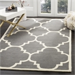 Safavieh Chatham 8' X 10' Wool Hand Tufted Rug In Dark Gray And Ivory